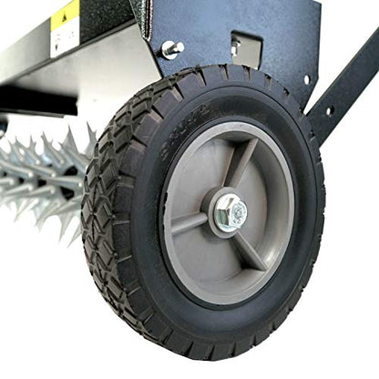 Brinly SAT2-40BH-P Tow Behind Spike Aerator with Transport Wheels, 40" - Carbon - color: Carbon