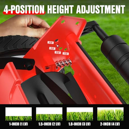EWORK Push Reel Lawn Mower 23" with 5-Blade Cutting System for Lawn Care