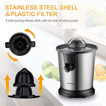 Homeleader Electric Citrus Juicer, Lemon Squeezer with Stainless Steel, Orange Squeezer