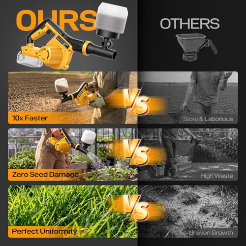Cordless Handheld Spreader Compatible with Dewalt 20V Battery