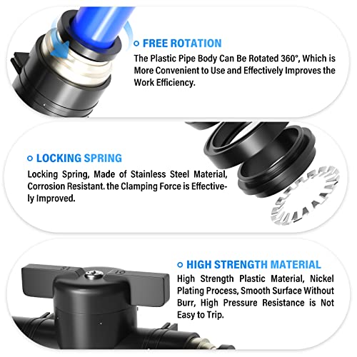 TAILONZ 1/2"OD Push-to-Connect Fitting Ball Control Valve BVU-1/2 3Pcs - size: 1/2"OD/3PCS