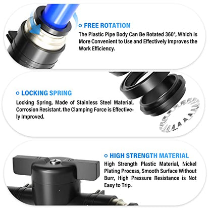 TAILONZ 1/2"OD Push-to-Connect Fitting Ball Control Valve BVU-1/2 3Pcs - size: 1/2"OD/3PCS