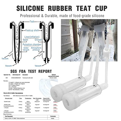 12L Goat Milking Machine, Plug-in Pulsation Pump Milker (Classic) - color: for Goat, size: 12L
