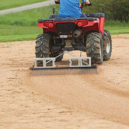 Yard Tuff Steel Drag Harrow/Field Leveler for ATV, UTV & Tractor with Front Tray, 5' x 4'