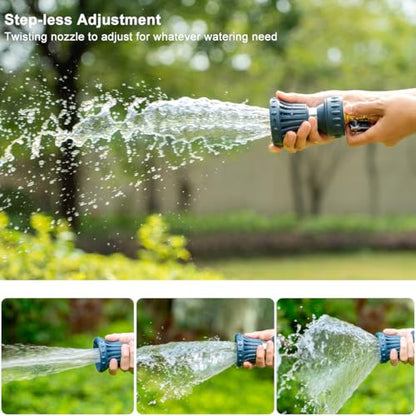 FANHAO Fireman Style Water Hose Nozzle, High Pressure Adjustable Sprayer - color: Dark Blue