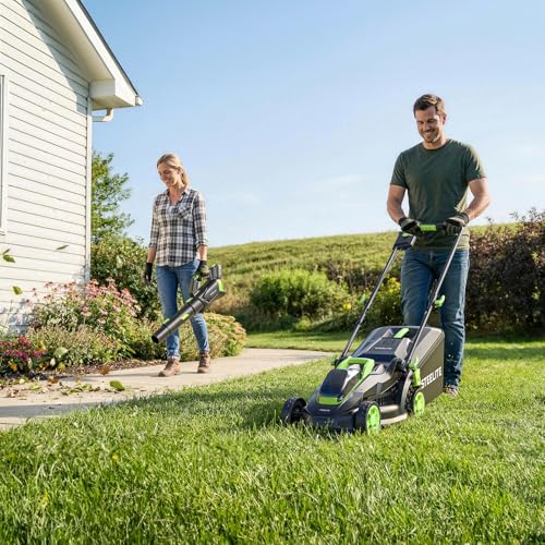 STEELITE 20V Cordless Lawn Mower & Leaf Blower Combo, 13-Inch - color: Verdant