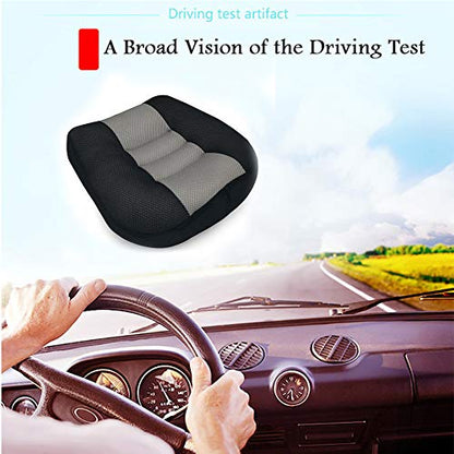 Srutirbo Car Booster Seat Cushion Raise The Height for Short People Driving Hip (Tailbone) and Lower Cack Fatigue Relief Suitable for Trucks, Cars, SUVs, Office Chairs, Wheelchairs (Black and Gray) - color: Black and Gray