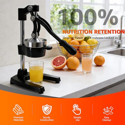 Manual Fruit Juicer Hand Press Citrus Squeezer for Home