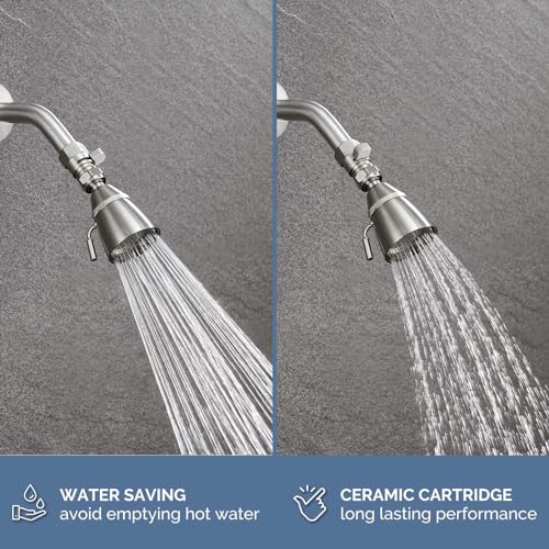 Angle Simple Water Flow Control Valve, Shower Shut Off Valve Brushed Nickel - color: Brushed Nickel