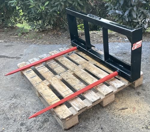 HD KIVEL USA Dual Prong Hay Bale Spear for Skid Steer/Tractor-39" Spears