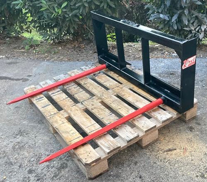 HD KIVEL USA Dual Prong Hay Bale Spear for Skid Steer/Tractor-39" Spears