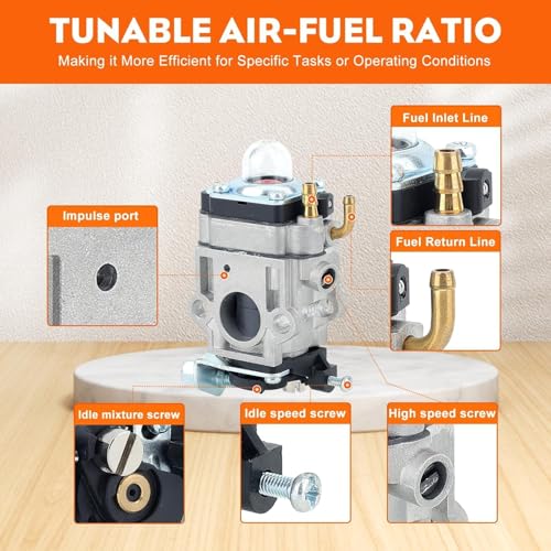 Hipa 300486 Carburetor for Earthquake Viper 43CC Tiller E43 MC43 WE43 E43CE