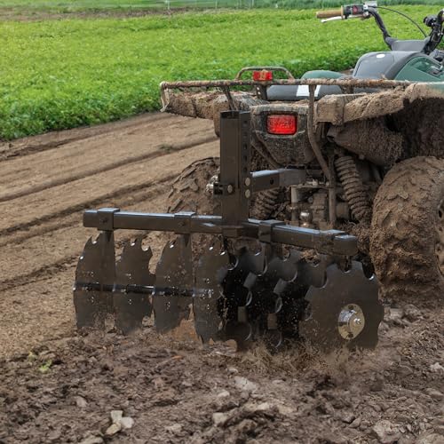 YINTATECH 32in Disc Plow Harrow, Heavy Duty ATV Tiller Tow Behind