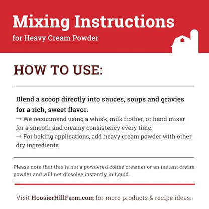 Hoosier Hill Farm Heavy Cream Powder, 2LB (Pack of 1) - size: 2 Pound (Pack of 1)