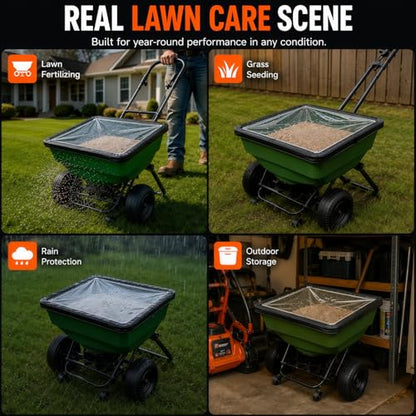 Broadcast Spreader Hopper Cover for Walk-Behind Spreaders, 18.1 × 16.1 in