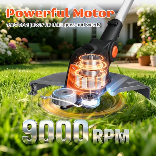 Electric Weed Wacker Eater String Trimmer Weed Whacker Battery Operated 21V