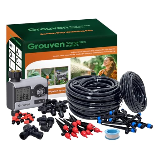 Drip Irrigation System Water Timer Automatic Irrigation Kit DIY Garden - style: drip irrigation kits