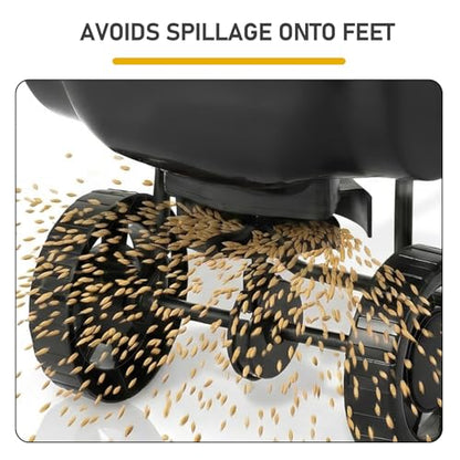 70LBS Broadcast Spreader, Walk-Behind Push Fertilizer Spreader with 15-Level Adjustment, Seed and Ice Melt Spreader with 8" All-Terrain Pneumatic Tires for Lawn & Garden, 35x18x26 Inch