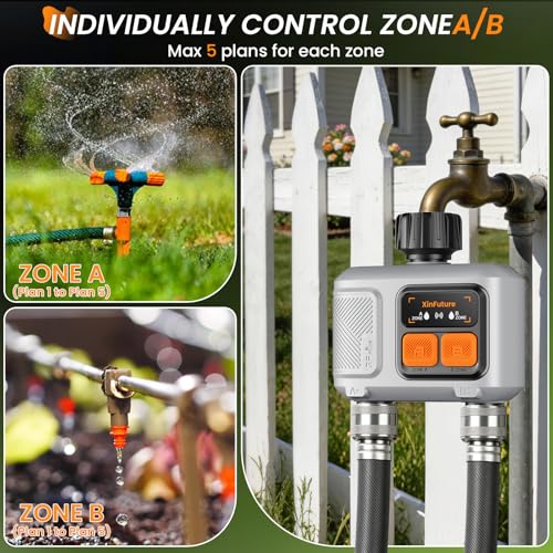 WiFi Sprinkler Timer 2 Zone, Smart Water Timer for Garden Hose - size: 2 Zone