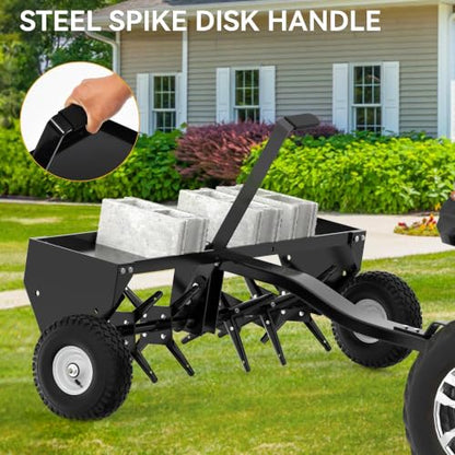 YINTATECH 40 Inch Plug Aerator Tow Behind, Pull Behind Core Aerator Tool - size: 40 Inch