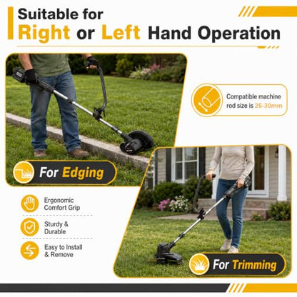 Upgraded Weed Eater Handle, Ergonomic Gray String Trimmer Handle - color: Gray