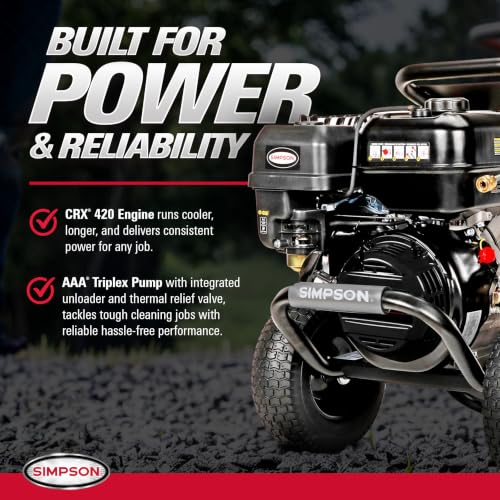 Simpson PowerShot 4400 PSI Gas Pressure Washer, 4.0 GPM, CRX 420cc Engine - style: 4400 PSI