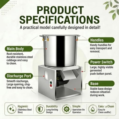 Animal Feed Grinder/Vegetable Chopper,Titanium Alloy Blades,Stainless Steel