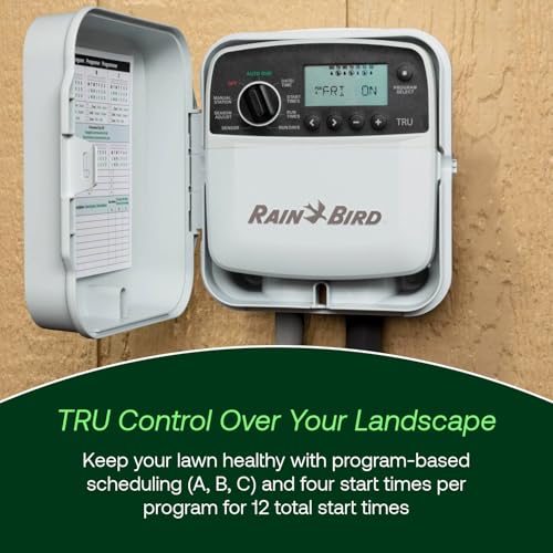 Rain Bird TRU8O Program-Based Indoor/Outdoor Irrigation Controller/Timer, WiFi Ready, 8-Zone/Station - style: Indoor/Outdoor