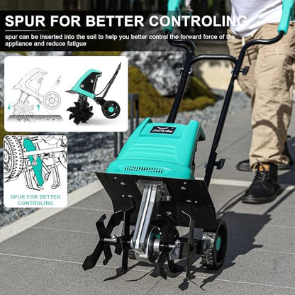 IncwBo 12'' 10.5AMP Corded Electric Garden Roto Tiller Cultivator Powerful - size: 10.5 AMP-12 INCH