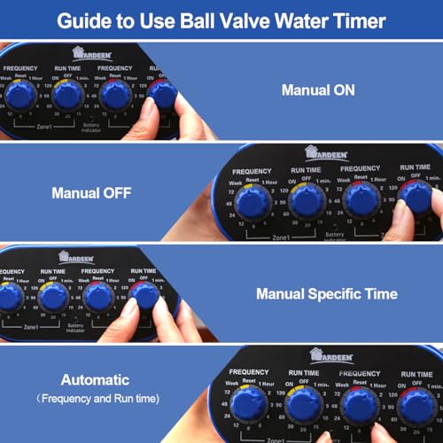 Watering Hose Sprinkler Timer Garden Irrigation System Controller Electronic Water Timer with Two Outlets Color Blue - style: 2 Outlet Timer