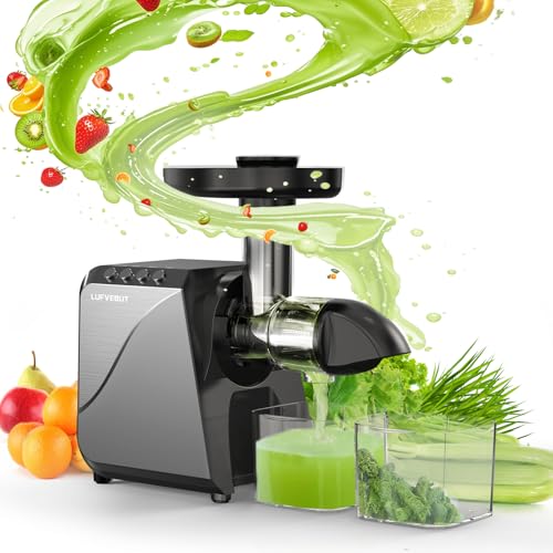 Cold Press Juicer for Celery Carrot Orange- Soft/Hard Fruits Vegetables - color: Black