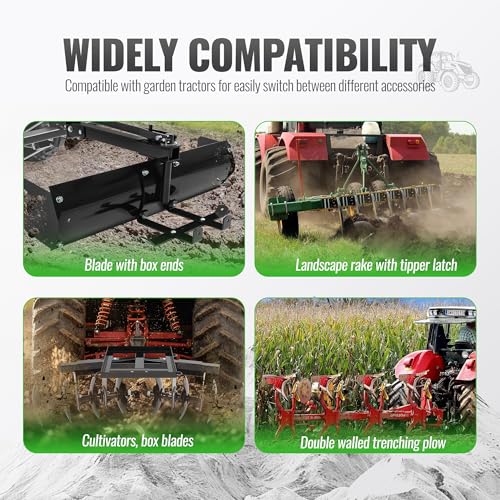 Wutist Sleeve Hitch Adapter Compatible with Tractors Heavy-Duty Hitch