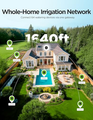GoveeLife H5901 Smart WiFi Sprinkler Timer with Gateway, 1 Water Outlet - style: Sub-1G Gateway+1 Pack