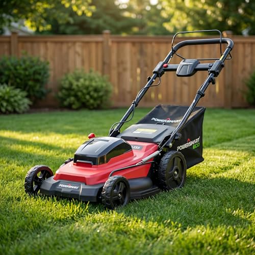 20" Self Propelled Lawn Mower,3-in-1 Walk-Behind Mower - color: Black and Red