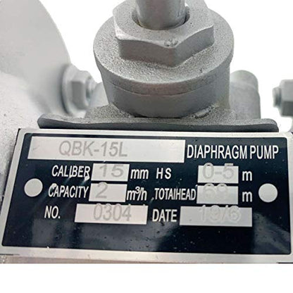 12GPM Air-Operated Double Diaphragm Pump 115 PSI, Aluminum Alloy Dual Diaphragm Air Pump for Chemical Indutrial Liquid Low Viscosity Petroleum Fluids, 1/2" Inlet & Outlet - size: QBY-15Z