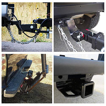 Nilight - JK-61A 2" inch Rear Bumper Tow Trailer Hitch Receiver Kit, Compatible for 2007-2018 Jeep Wrangler JK 4 Door & 2 Unlimited, w/4-Pin Wiring Harness (Exclude JL Models) - color: JK 2007-2018 Tow Hitch Receiver