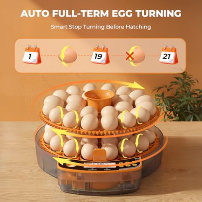 48 Egg Incubator - Incubators for Hatching Chicken Eggs with Egg Candler, Temperature & Humidity Control, Auto Egg Turner, and Abnormal Alarm - size: 48 Gggs