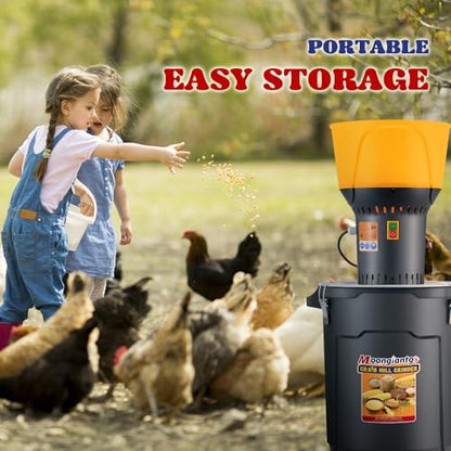 Moogiantgo Grain Mill Grinder 13.2Gal Electric Corn Grinder 1300W Feed Mill - size: 50L