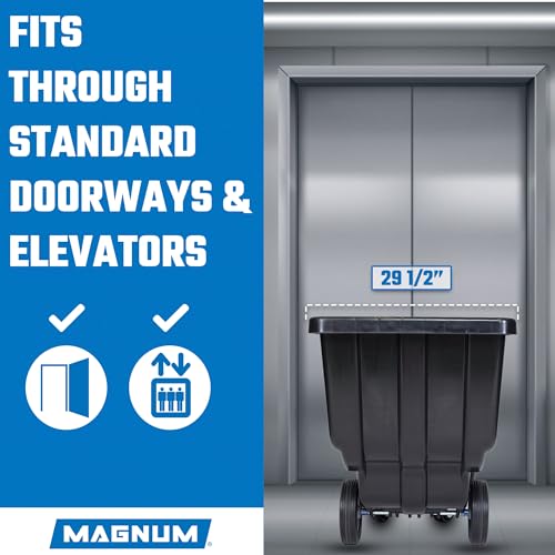 Tilt Truck, 1 Cu. Yd. Covered Capacity Dump Cart with Heavy Duty 12” Wheels & 5” Casters for Jobsites, 800 lbs, Trash Cart with Wheels DUC100-12-02PK (2-Pack) - size: Heavy-Duty Wheels, style: No Frame