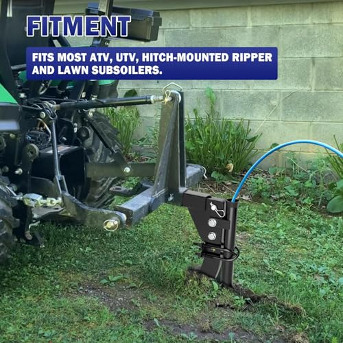 Pipelayer Attachment and 3 Point Trencher Ripper Attachment, Fits 3-Point Lawn Tractor ATV UTV, Hitch Mounted Ripper with Light Flexible Pipe Laying Tool