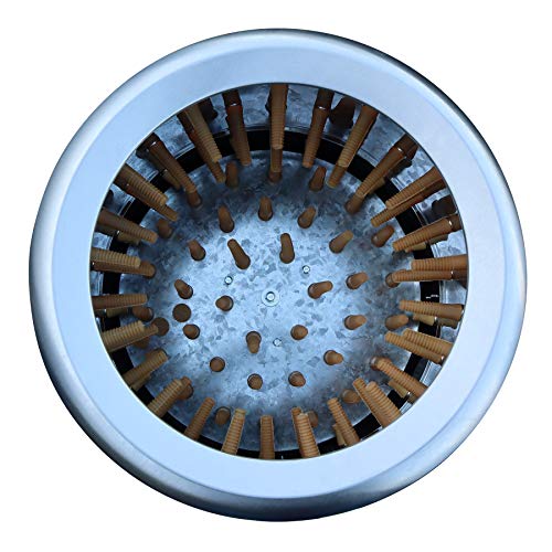 ROOTS and HARVEST Chicken Plucker De-Feather Remover Poultry & Fowl Food Processor Stainless Steel Heavy Duty Electric 1.2HP 120VAC 280RPM Planetary Gear Motor 92 Soft Fingers 20" Drum Diameter