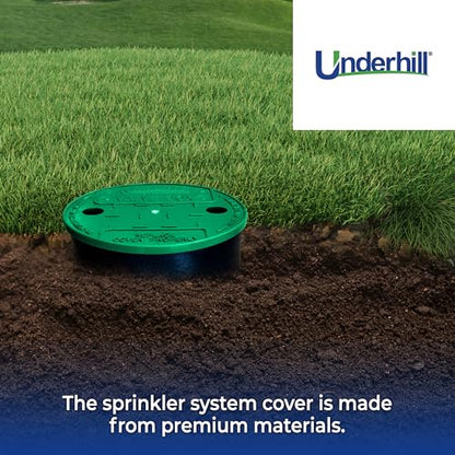 Underhill Sprinkler Valve Round Box Lid, VersaLid 6 Inch to 7 Inch Universal Cover for Automatic Irrigation System, Green, VL-6-4, 4 Pack - color: Green - 4 Pack, size: 6 Inch