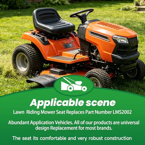 Lawn & Garden Tractor Riding Mower Seat Replacement for Most Brands LM2002 LMS2002 Mowers
