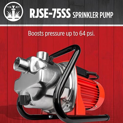 Red Lion RJSE-75SS, 3/4 HP, 11 GPM Stainless Steel Sprinkler Utility Pump