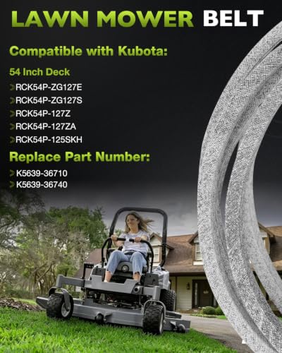 K5639-36710 Mower Deck Belt Compatible with Kubota with 54'' Deck - size: K5639-336710