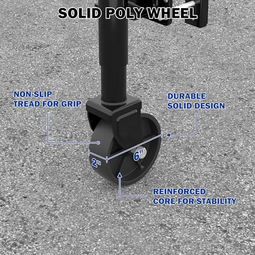 1200lbs Boat Trailer Jack with Wheel,10" Lift, Utility Trailer Jack