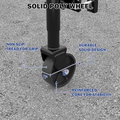 1200lbs Boat Trailer Jack with Wheel,10" Lift, Utility Trailer Jack