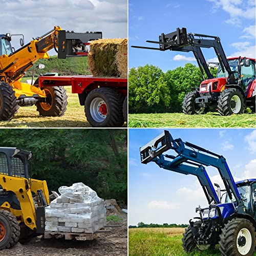 YINTATECH 2500lbs Pallet Fork Frame, Skid Steer Pallet Fork Frame for Kubota Bobcat Skid Steer Loaders Tractors