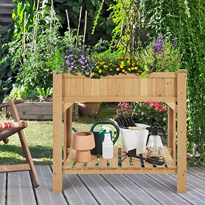 Yaheetech 36" Raised Planter Box 8-Pocket with Grow Grid,1Pcs