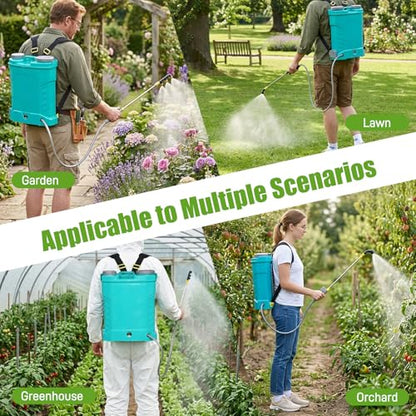 Battery Powered Backpack Sprayer, 5.3 Gallon, 12V 8Ah Battery, 100 PSI